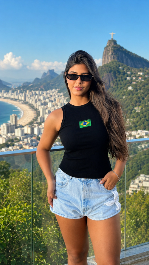 Brazil Flag Ribbed Vest Top – Made in Brazil